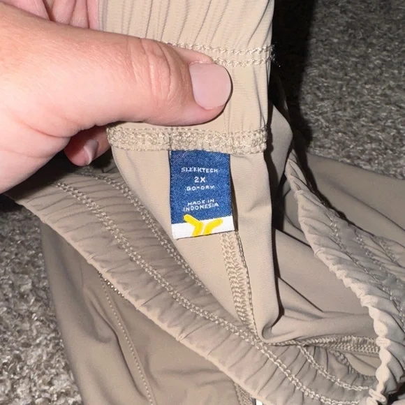 LAST CALL BEFORE DONATION Tan Old Navy Joggers-With Cargo AND Zip Pockets - Picture 2 of 3